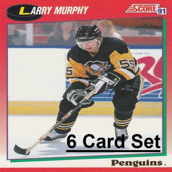 Larry Murphy Pittsburgh Penguins NHL Hockey Card Collection  - 6 Card Set - Picture 1 of 7